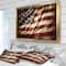 Designart - American Flag - Contemporary Framed Canvas Art Print